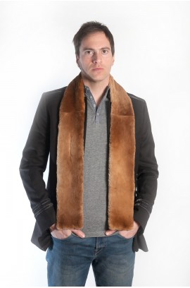 Beaver fur scarf for men